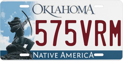 OK license plate 575VRM