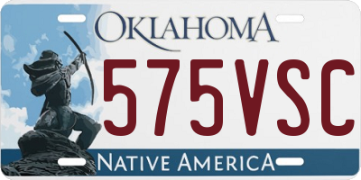 OK license plate 575VSC