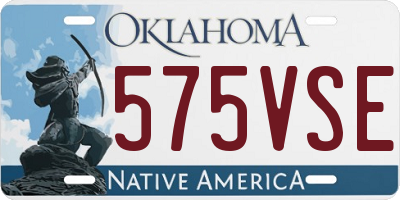 OK license plate 575VSE