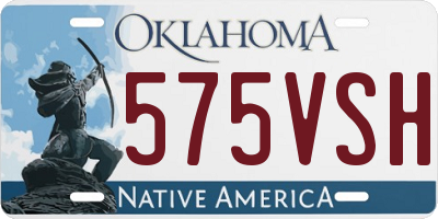 OK license plate 575VSH