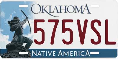 OK license plate 575VSL
