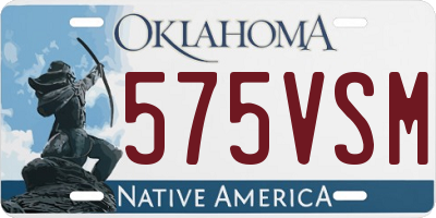 OK license plate 575VSM