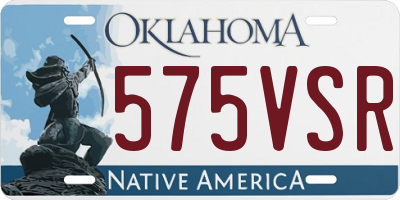 OK license plate 575VSR