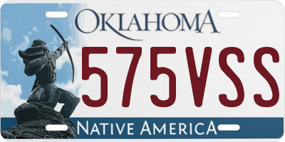 OK license plate 575VSS