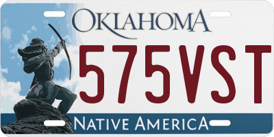 OK license plate 575VST