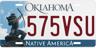 OK license plate 575VSU
