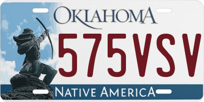 OK license plate 575VSV