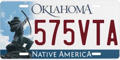 OK license plate 575VTA