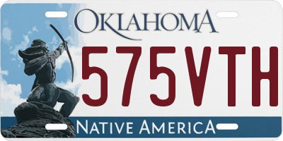 OK license plate 575VTH