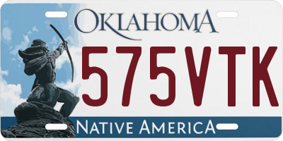 OK license plate 575VTK