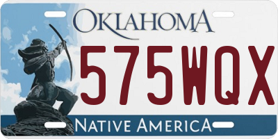 OK license plate 575WQX