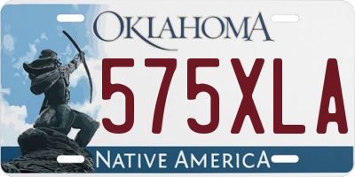 OK license plate 575XLA