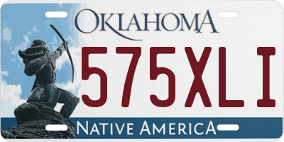 OK license plate 575XLI