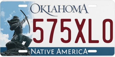OK license plate 575XLO