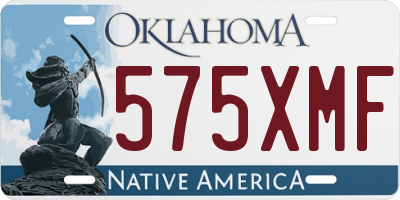 OK license plate 575XMF
