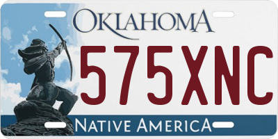OK license plate 575XNC