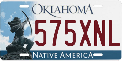 OK license plate 575XNL