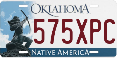 OK license plate 575XPC