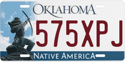 OK license plate 575XPJ