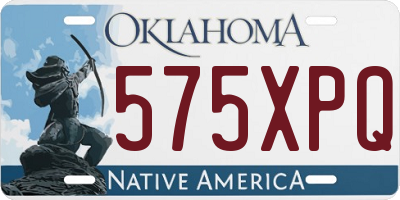 OK license plate 575XPQ