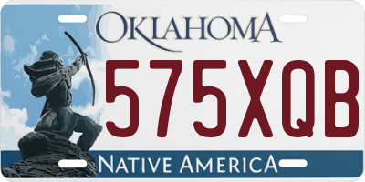 OK license plate 575XQB