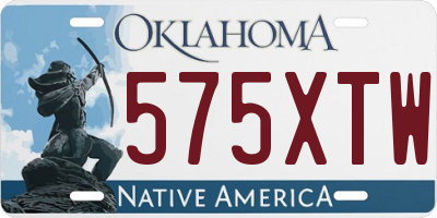 OK license plate 575XTW