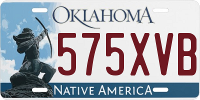 OK license plate 575XVB