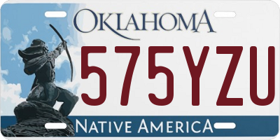 OK license plate 575YZU