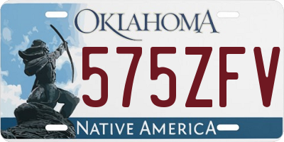 OK license plate 575ZFV