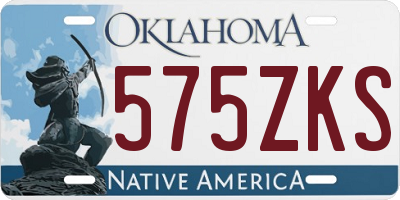 OK license plate 575ZKS