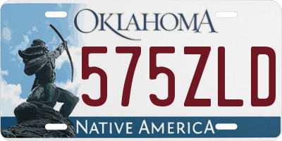 OK license plate 575ZLD