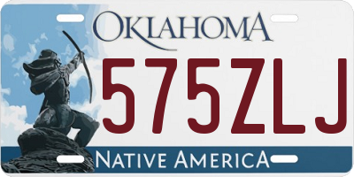 OK license plate 575ZLJ