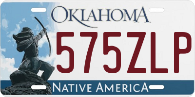 OK license plate 575ZLP