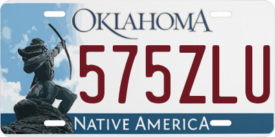 OK license plate 575ZLU