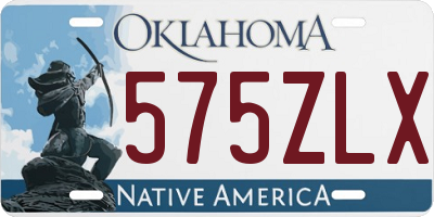 OK license plate 575ZLX