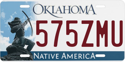 OK license plate 575ZMU