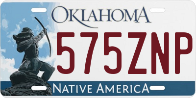 OK license plate 575ZNP