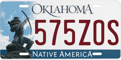 OK license plate 575ZOS
