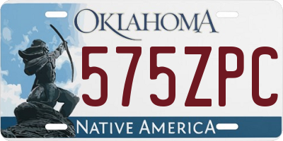 OK license plate 575ZPC