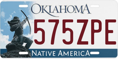 OK license plate 575ZPE