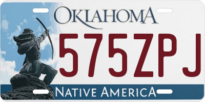 OK license plate 575ZPJ