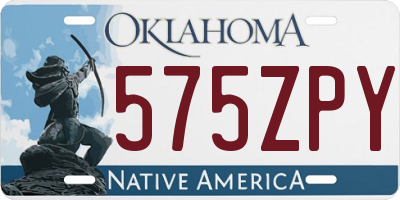 OK license plate 575ZPY