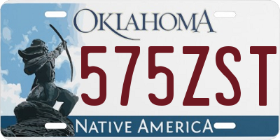 OK license plate 575ZST