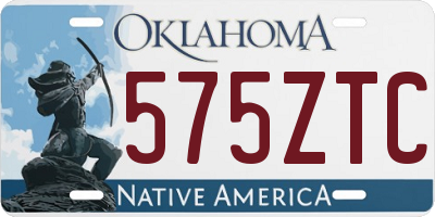 OK license plate 575ZTC