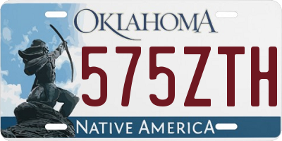 OK license plate 575ZTH