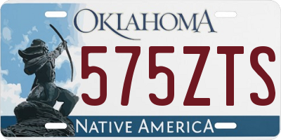 OK license plate 575ZTS