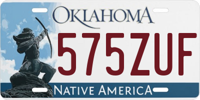 OK license plate 575ZUF