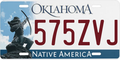 OK license plate 575ZVJ