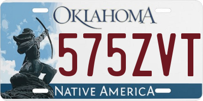 OK license plate 575ZVT