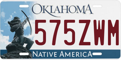 OK license plate 575ZWM